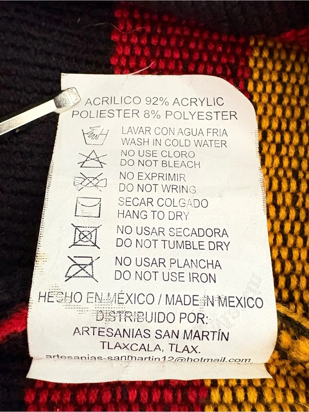 Artesanias San Martin Chihuahua Mexico Woven Striped Boho Backpack